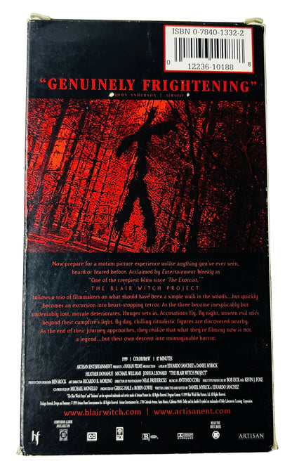 The Blair Witch Project (1999) VHS - Heather Donahue Joshua Leonard Michael Williams - Found Footage Horror