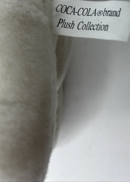 Coca-Cola Polar Bear Plush — Coca-Cola Brand Plush Collection | © 1993 The Coca-Cola Company | Holding Contour Bottle