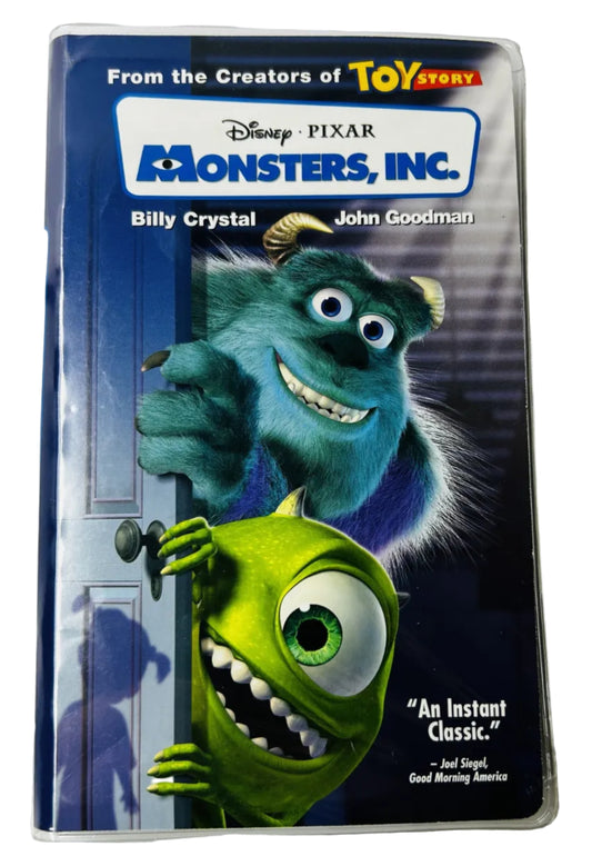 Monsters, Inc. (2001) VHS - Billy Crystal John Goodman - Disney Pixar - Clamshell Case