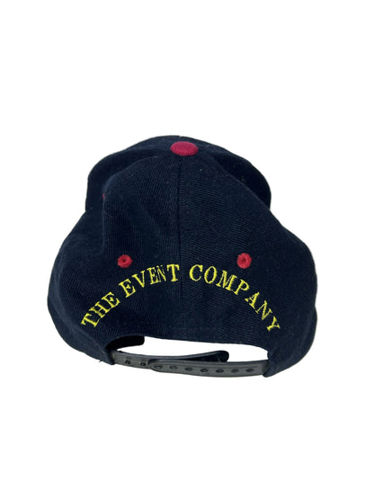 Seinfeld Embroidered Snapback Hat — KC Caps | 1990s NBC Promotional Cap | Navy & Burgundy