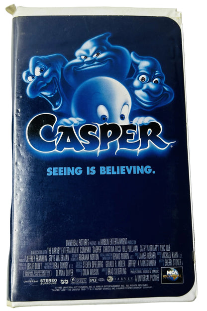 Casper (1995) VHS - Christina Ricci Bill Pullman - Steven Spielberg - Clamshell Case