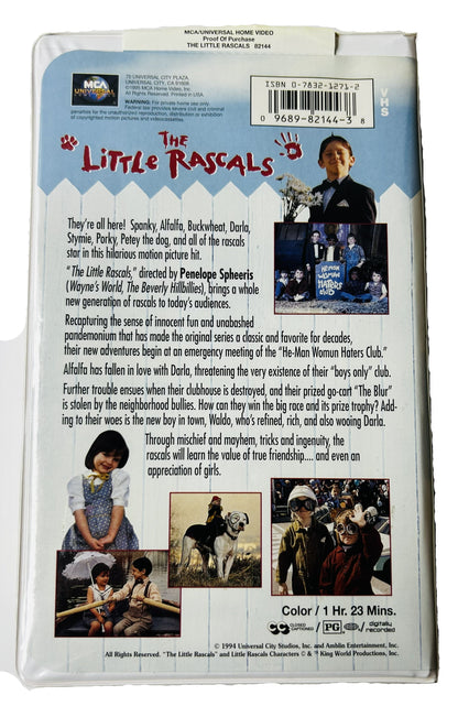 The Little Rascals: Mischief Loves Company! (1994) VHS - Penelope Spheeris - Universal - Clamshell Case