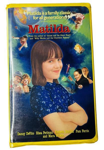 Matilda (1996) VHS - Mara Wilson Danny DeVito - Roald Dahl - TriStar - Clamshell Case