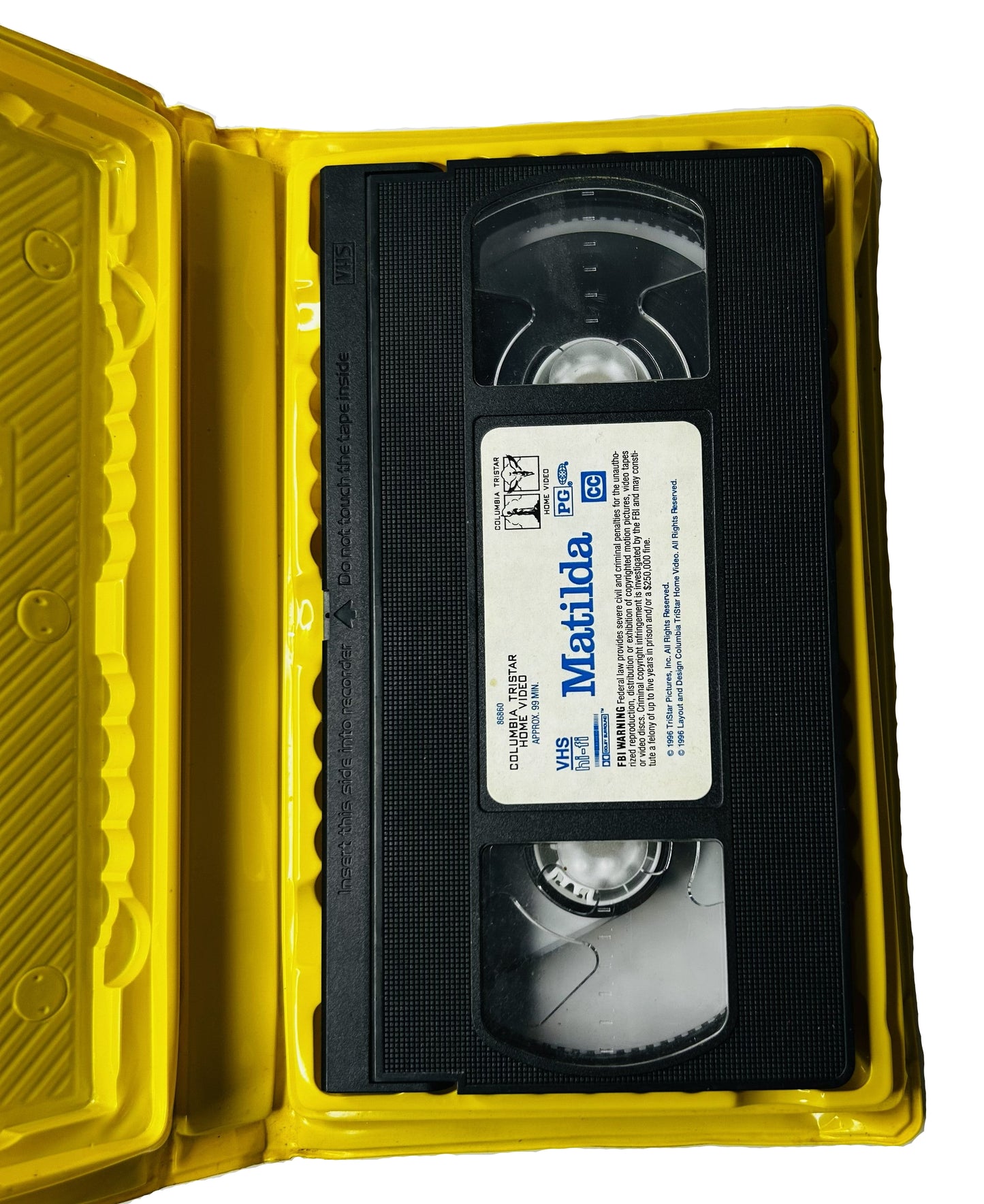 Matilda (1996) VHS - Mara Wilson Danny DeVito - Roald Dahl - TriStar - Clamshell Case