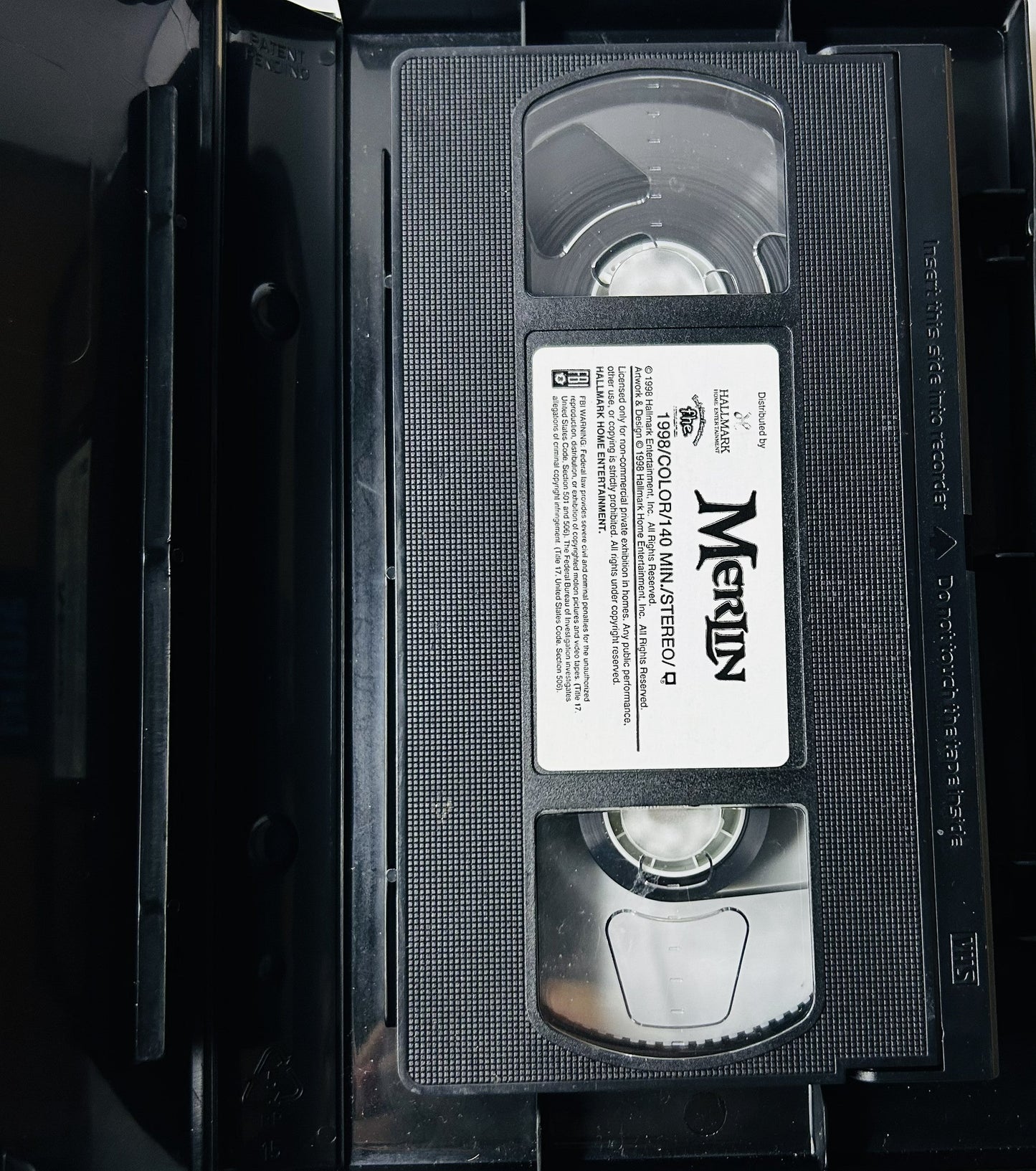 Merlin (1998) VHS - Sam Neill Helena Bonham Carter - Steve Barron - Hallmark Entertainment - Clamshell Case