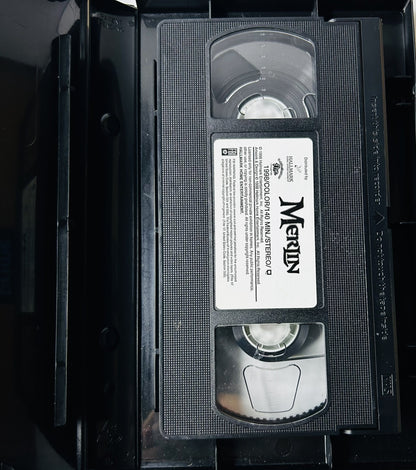 Merlin (1998) VHS - Sam Neill Helena Bonham Carter - Steve Barron - Hallmark Entertainment - Clamshell Case