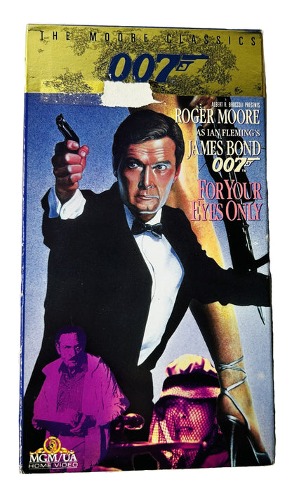 For Your Eyes Only (1981) VHS - Roger Moore Carole Bouquet - John Glen - 007 James Bond - MGM/UA