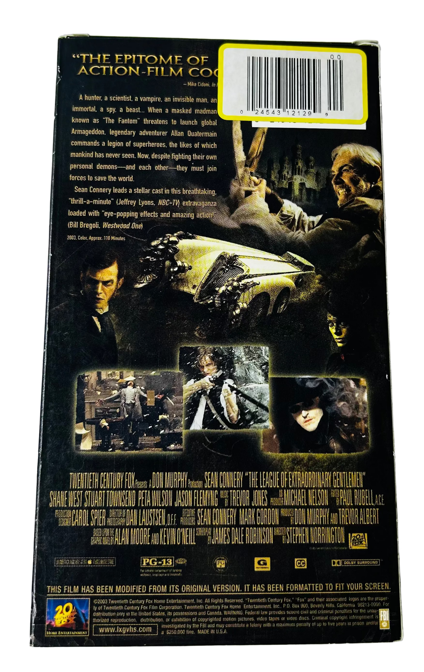 The League of Extraordinary Gentlemen VHS - Sean Connery Shane West Peta Wilson Steampunk Action Adventure