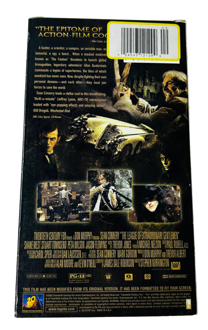 The League of Extraordinary Gentlemen VHS - Sean Connery Shane West Peta Wilson Steampunk Action Adventure