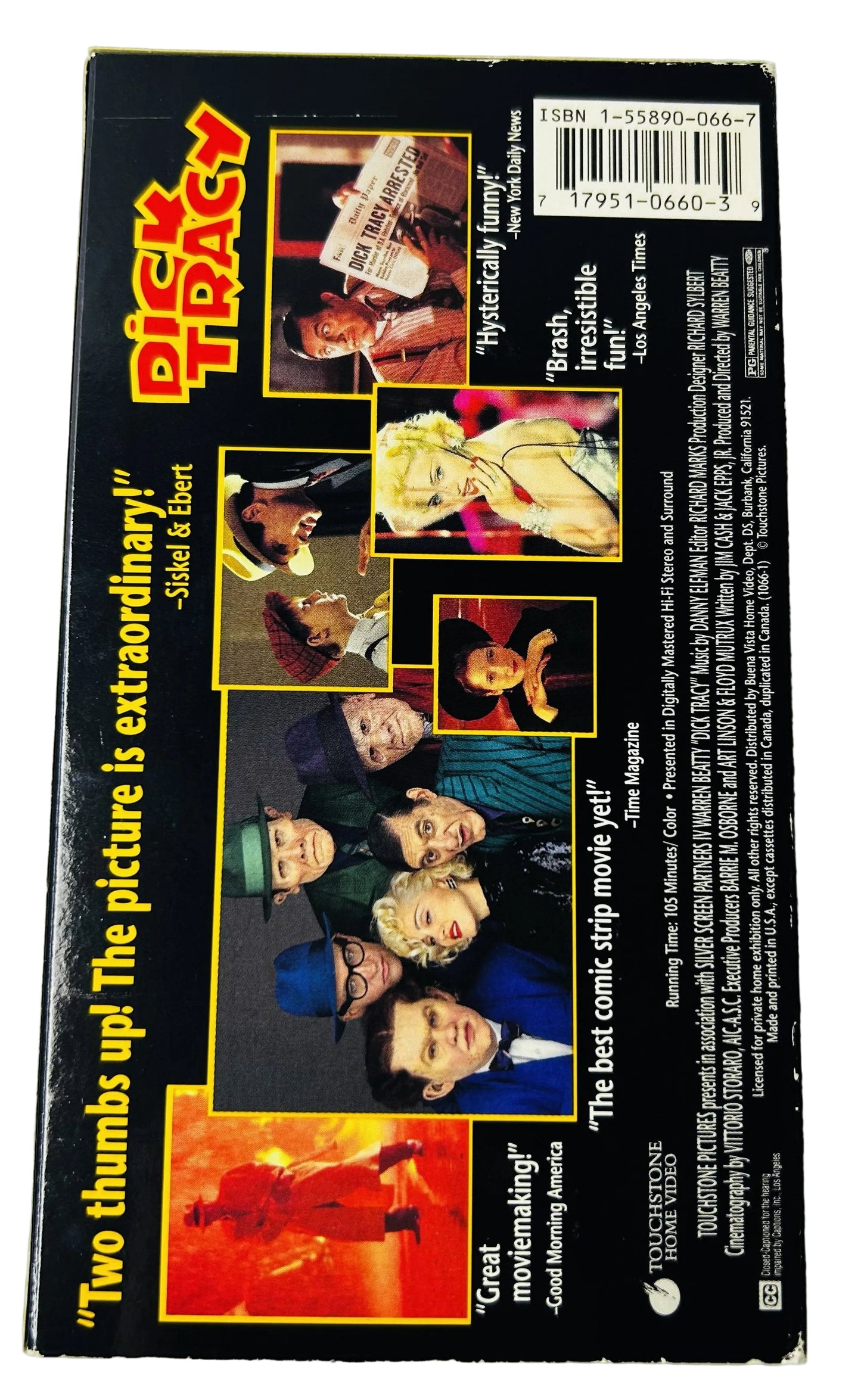 Dick Tracy VHS + Soundtrack CD Bundle - Warren Beatty Madonna - 1990 Collector Set
