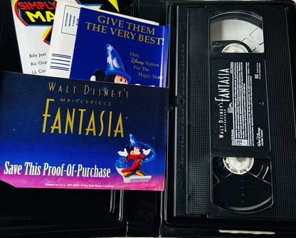 Fantasia (1940) VHS - Mickey Mouse Leopold Stokowski - Walt Disney Masterpiece Collection