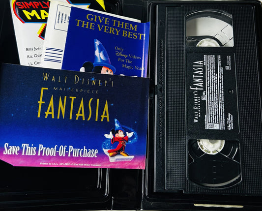 Fantasia (1940) VHS - Mickey Mouse Leopold Stokowski - Walt Disney Masterpiece Collection