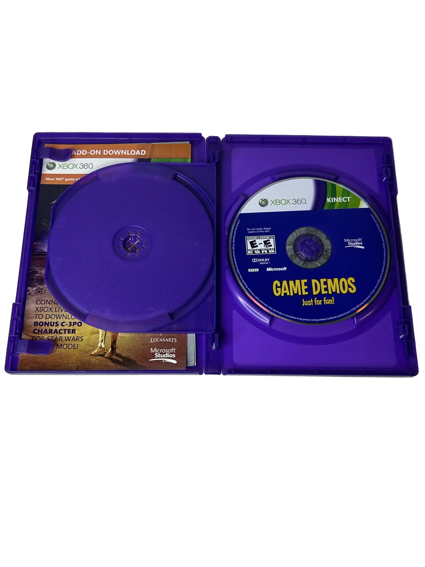 Kinect Star Wars CIB — Xbox 360 | LucasArts / Microsoft Studios (2012) | 2 Discs, Case & Insert