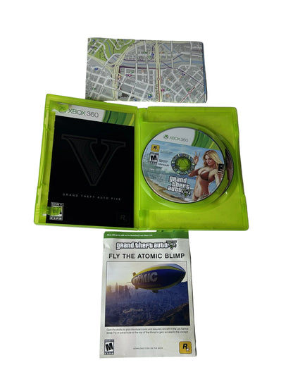 Grand Theft Auto V CIB — Xbox 360 | Rockstar North / Rockstar Games (2013) | 2 Discs, Manual, Map & Insert