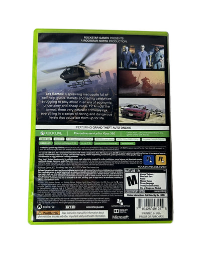 Grand Theft Auto V CIB — Xbox 360 | Rockstar North / Rockstar Games (2013) | 2 Discs, Manual, Map & Insert