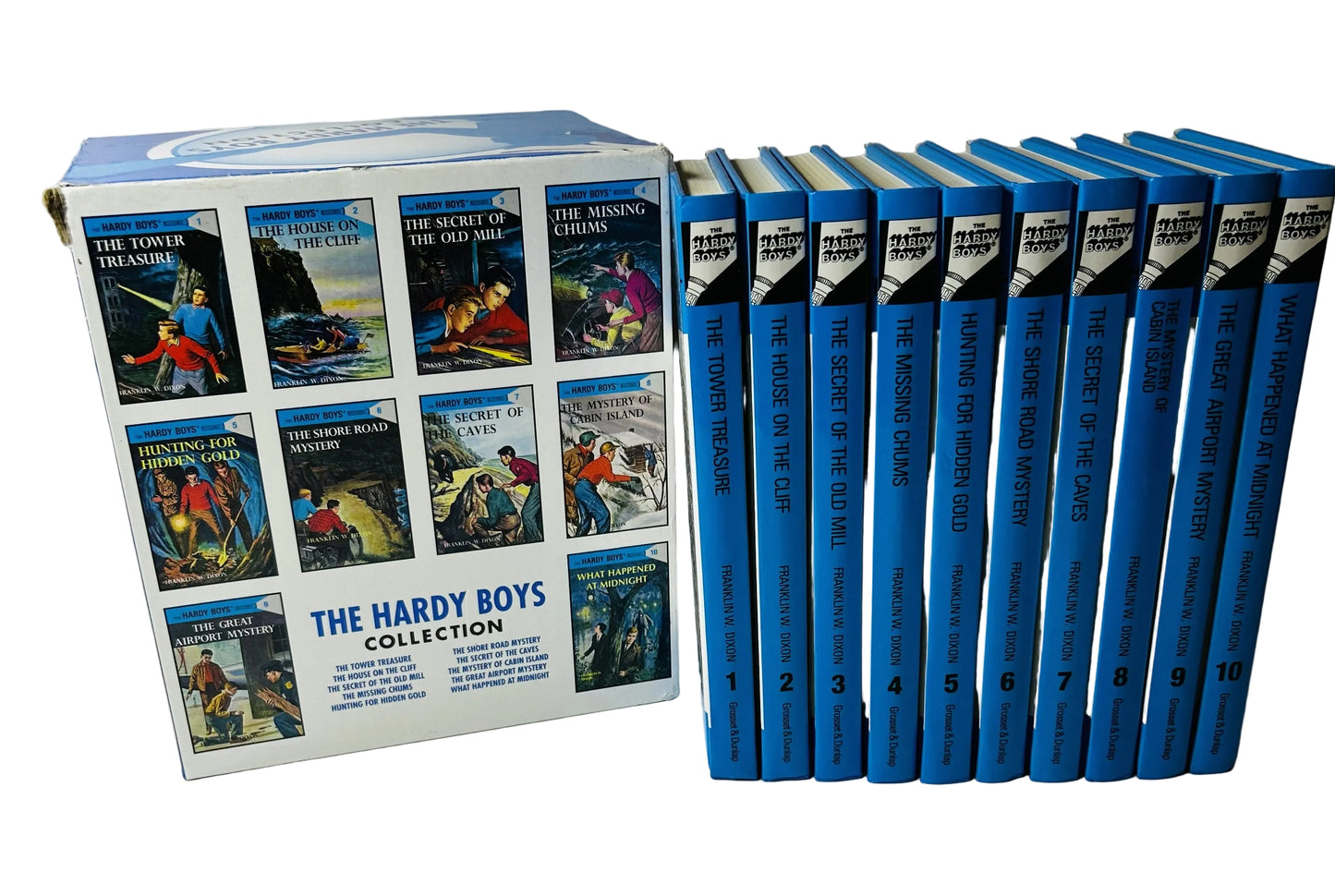 The Hardy Boys Classic Mystery Collection Books 1-10 - Franklin W. Dixon Hardcover Vintage Grosset & Dunlap (1987 Edition)