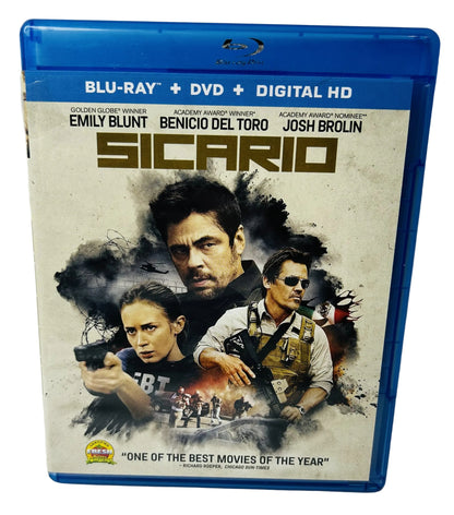 Sicario Blu-ray + DVD + Digital HD - Denis Villeneuve Emily Blunt Benicio Del Toro Josh Brolin Lionsgate (Used)