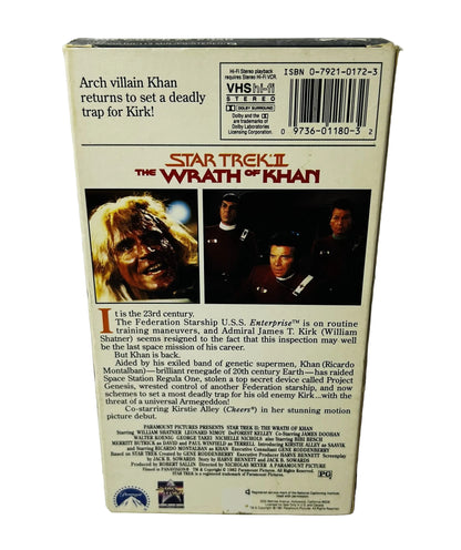 Star Trek II: The Wrath of Khan VHS - Nicholas Meyer William Shatner Leonard Nimoy Ricardo Montalban Paramount (Used)