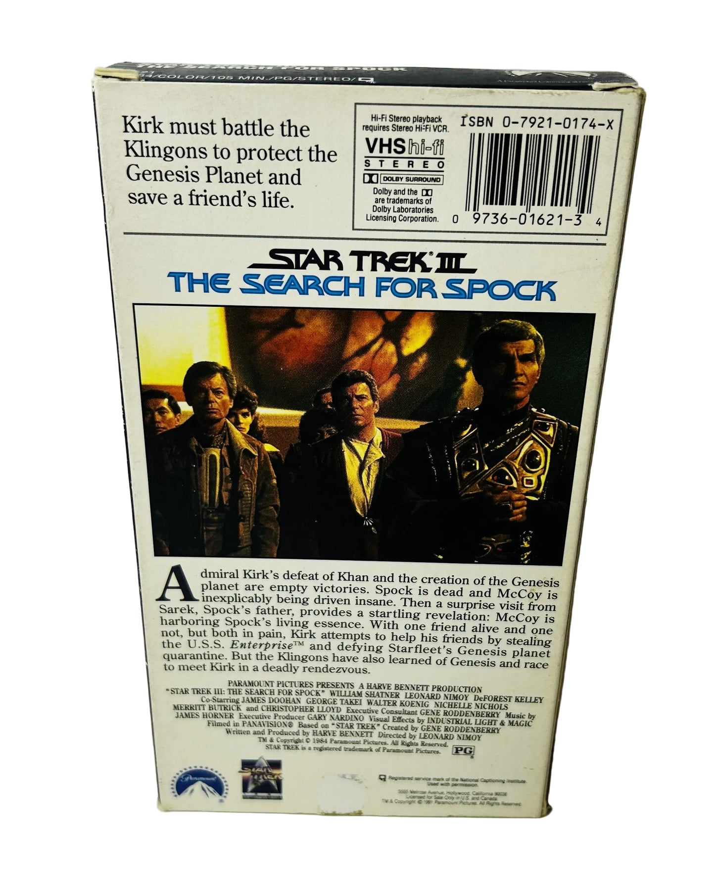 Star Trek III: The Search for Spock VHS - Leonard Nimoy William Shatner DeForest Kelley Christopher Lloyd Paramount (Used)
