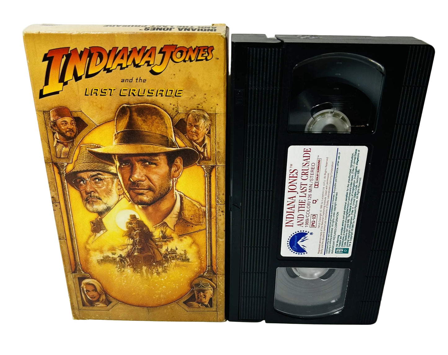 Indiana Jones and the Last Crusade VHS - Steven Spielberg Harrison Ford Sean Connery Paramount (Used)