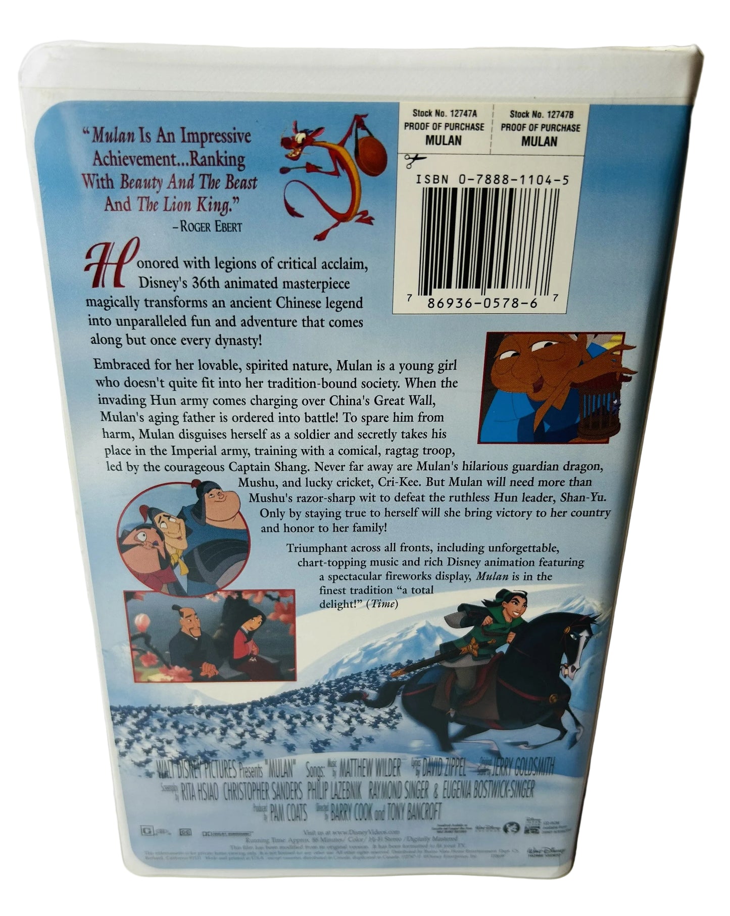 Disney's Mulan Masterpiece Collection VHS - Tony Bancroft Barry Cook Ming-Na Wen Eddie Murphy Disney (Used)