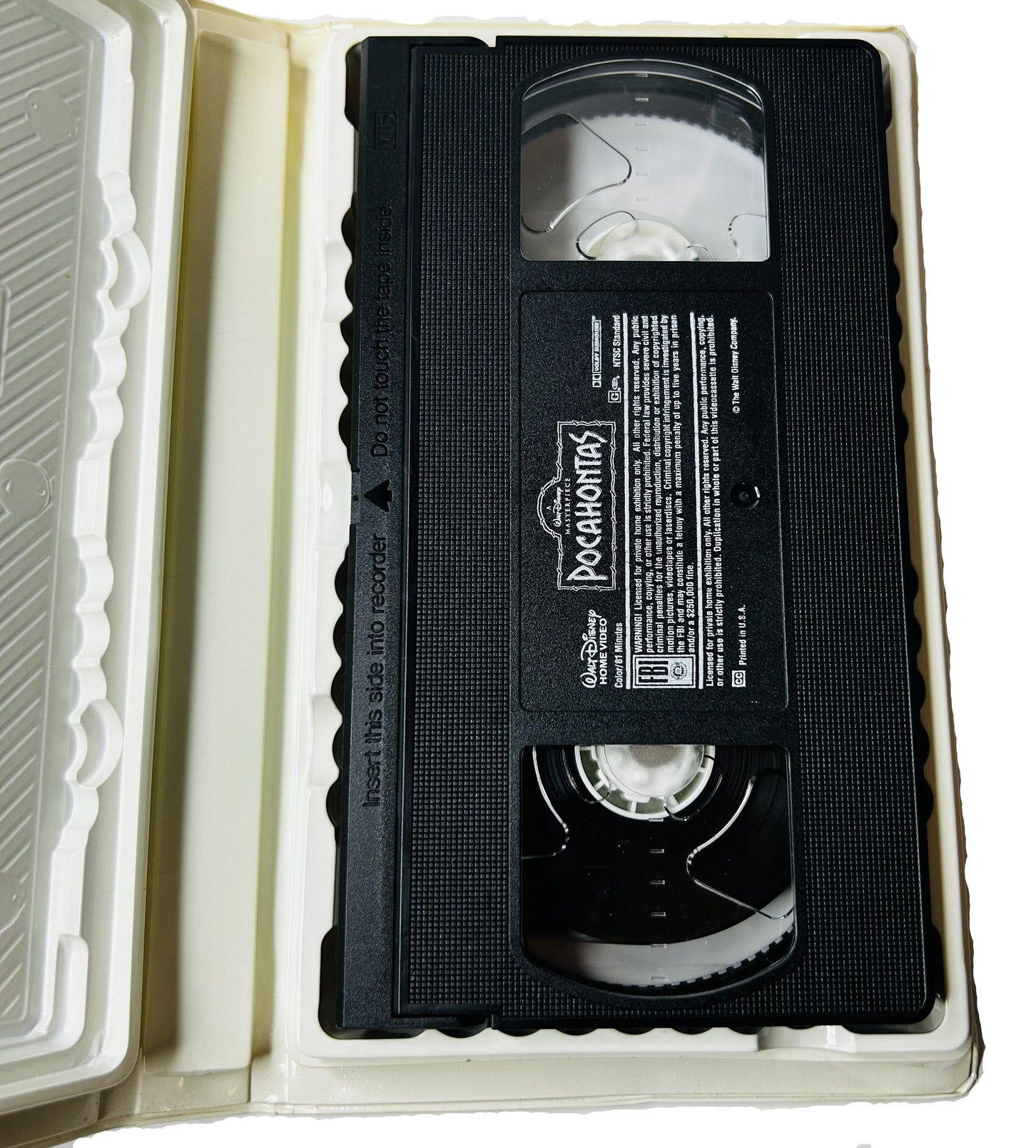 Disney's Pocahontas Masterpiece Collection VHS - Mike Gabriel Eric Goldberg Irene Bedard Mel Gibson Disney (Used)