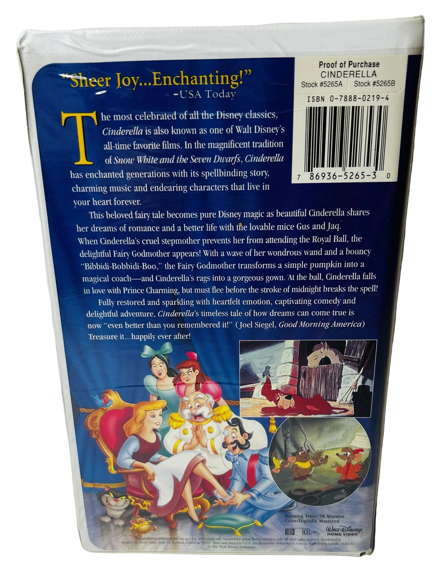 Disney's Cinderella Masterpiece Collection VHS - Clyde Geronimi Wilfred Jackson Hamilton Luske Classic Animated Feature Walt Disney (Used)