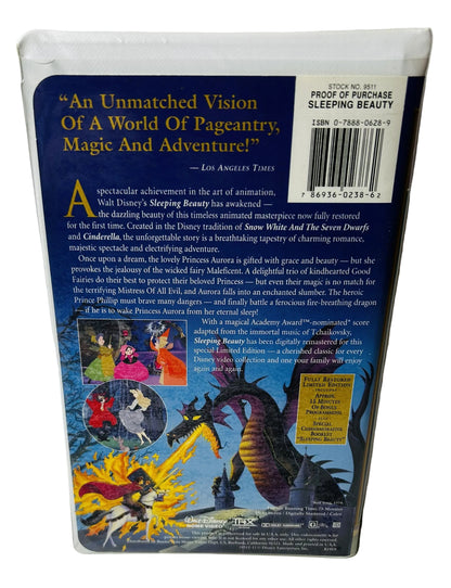 Disney's Sleeping Beauty Fully Restored Limited Edition Masterpiece Collection VHS - Clyde Geronimi Classic Animated Feature Walt Disney (Used)