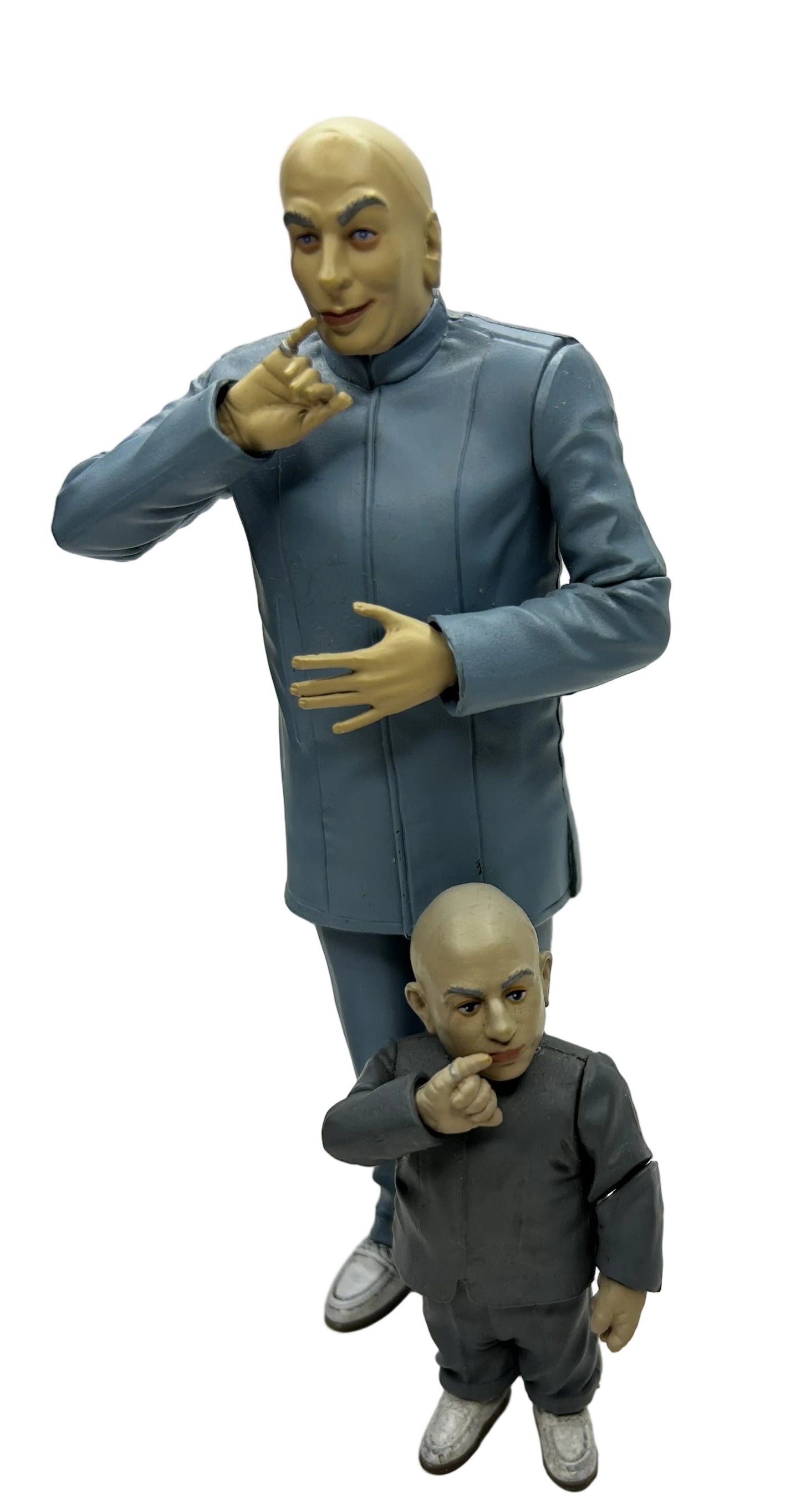 Austin Powers Dr. Evil and Mini-Me Action Figures - McFarlane Toys 1999 Movie Maniacs Series 2 (Used)