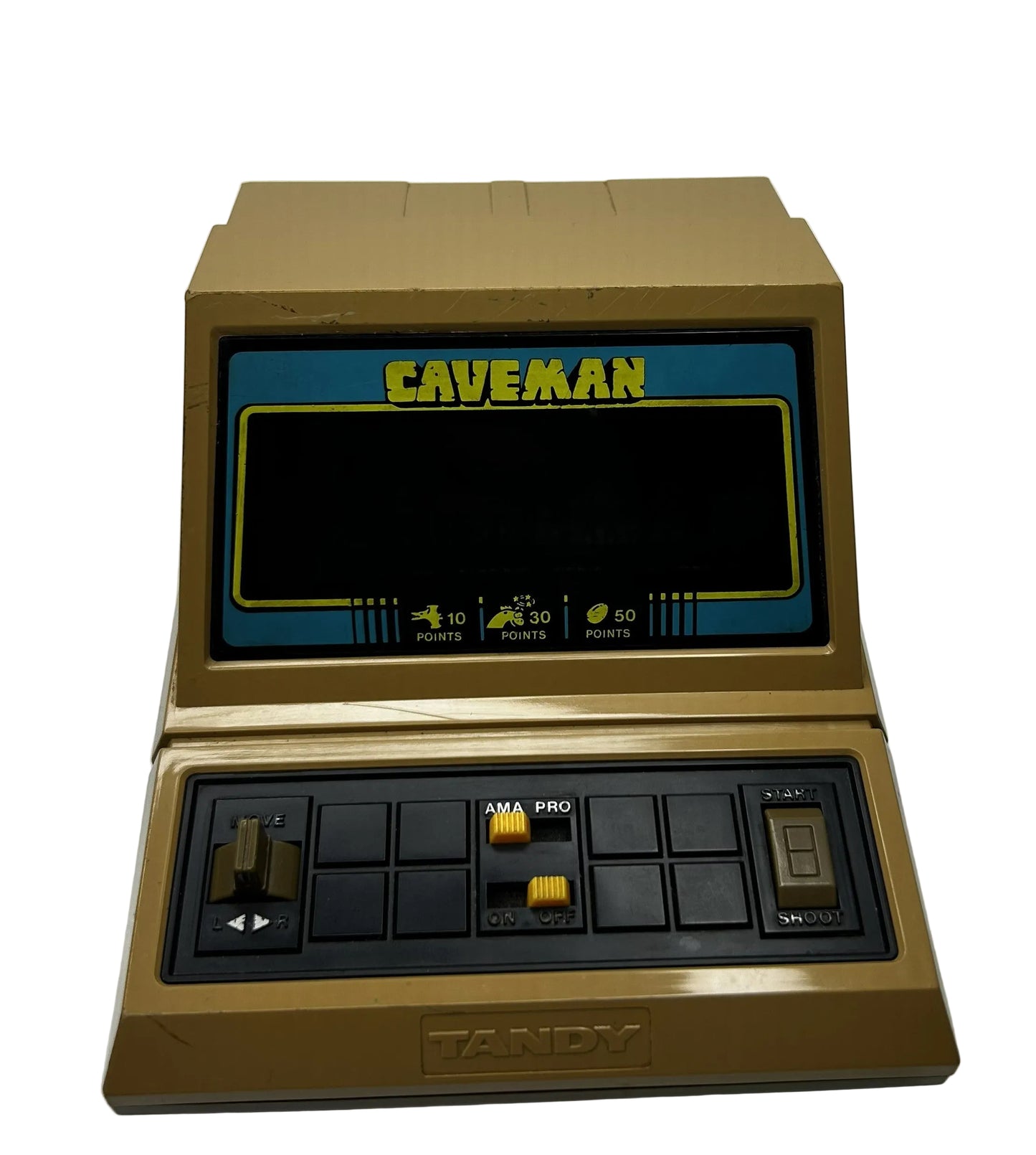 Tandy Caveman Tabletop Electronic Game Cat No 60-2172 - Radio Shack Handheld Arcade (Used)