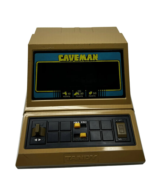 Tandy Caveman Tabletop Electronic Game Cat No 60-2172 - Radio Shack Handheld Arcade (Used)