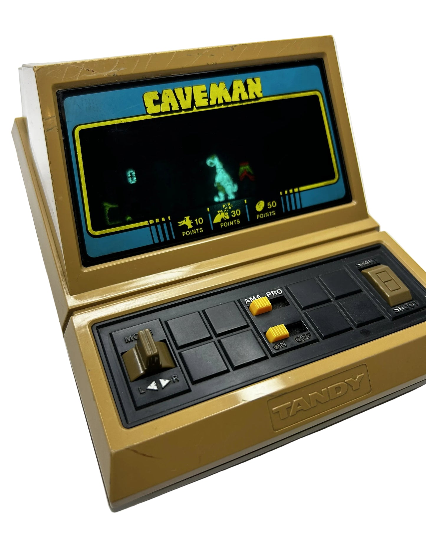 Tandy Caveman Tabletop Electronic Game Cat No 60-2172 - Radio Shack Handheld Arcade (Used)