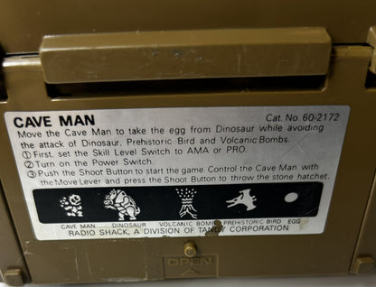 Tandy Caveman Tabletop Electronic Game Cat No 60-2172 - Radio Shack Handheld Arcade (Used)