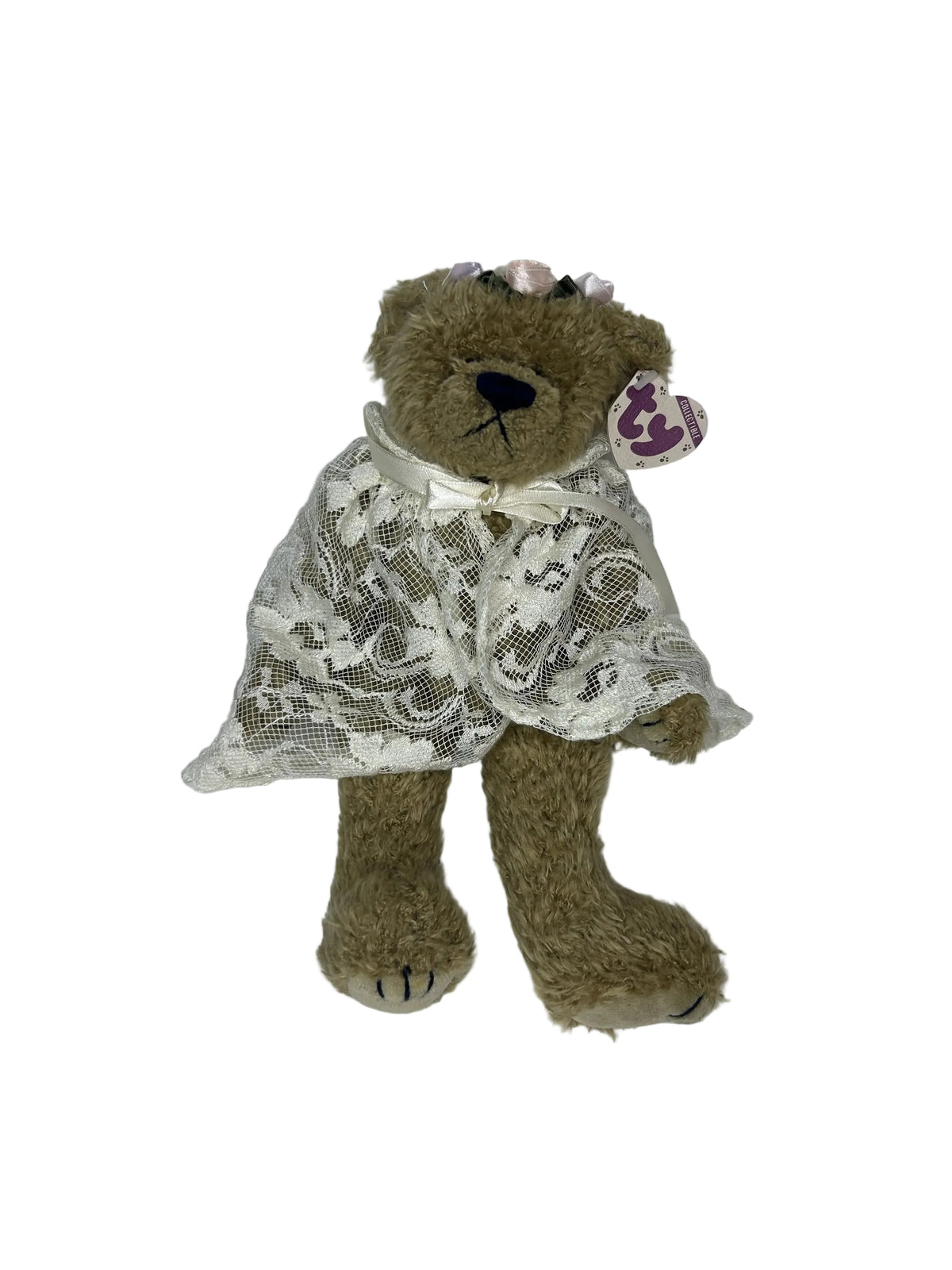 Ty Attic Treasures Eve bear plush with lace cape and attached hang tag
