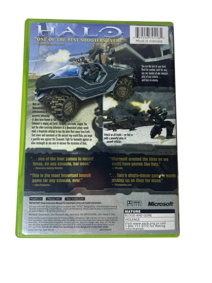 Halo Combat Evolved Xbox back cover