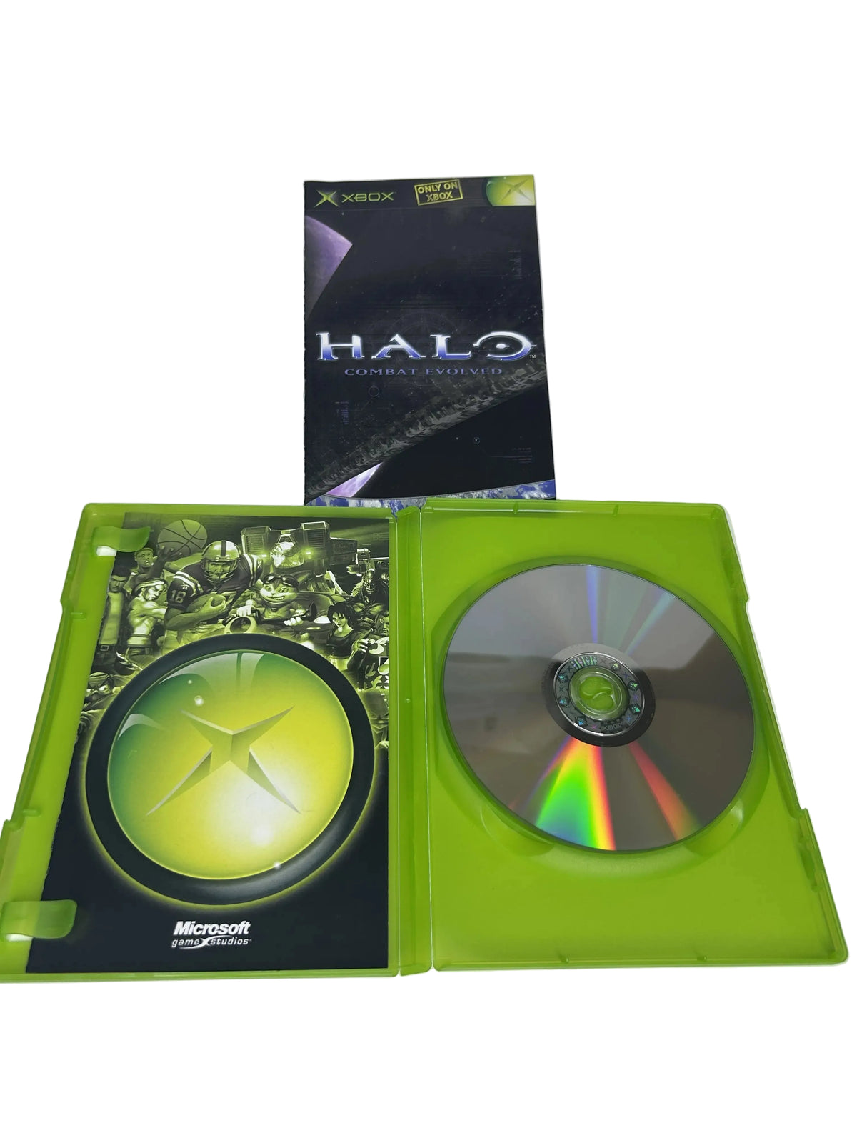 Halo disc underside with case, manual, and insert