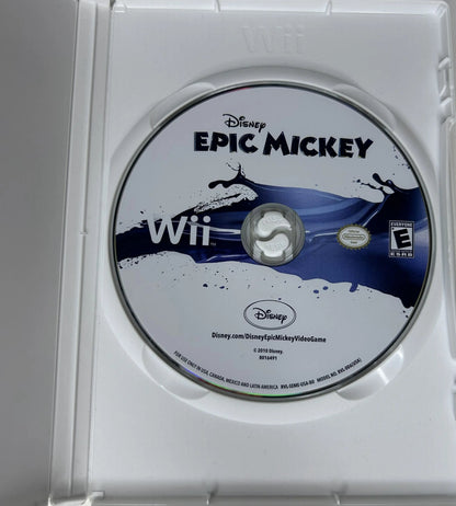Disney Epic Mickey disc underside and open case