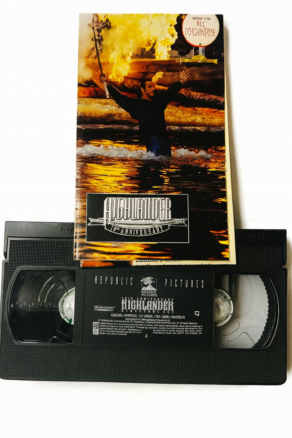 Highlander 10th Anniversary Director's Cut VHS - Russell Mulcahy - Christopher Lambert & Sean Connery